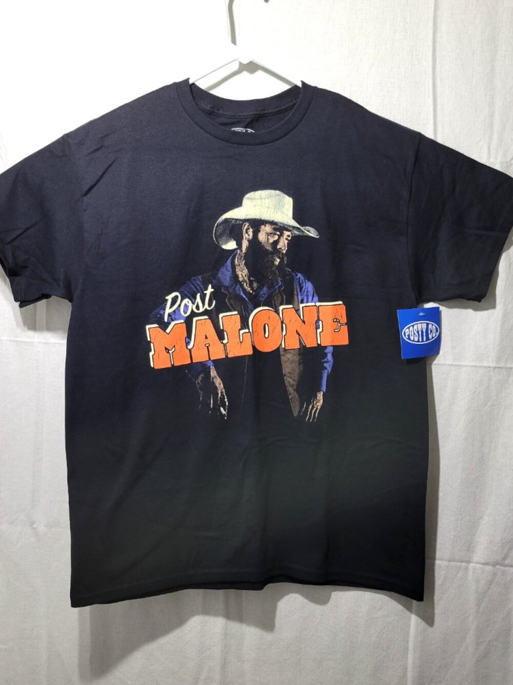 NWT Post Malone Posty Co Cowboy Hat Black Graphic T-Shirt Men's Size L